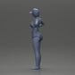 Diorama Modellbau Produktfoto 10: Diorama Figur: Stehende Miniaturfigur im Sommerlook mit Kappe, Shorts, barfuß am Strand (Ref Nr. A108)