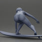 Diorama Modellbau Produktfoto 10: Diorama-Miniatur: Surferin kniend im Bikini auf Surfbrett, einzeln (Ref Nr. A119)