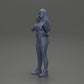 Diorama Modellbau Produktfoto 11: Diorama-Miniatur: Frau in offener Jacke, bauchfreiem Top und engen Hosen (Ref Nr. A114)