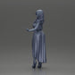 Diorama Modellbau Produktfoto 11: Miniatur-Figur: Frau im langen Brautkleid mit High Heels, elegant posierend (Ref Nr. A109)