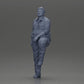 Diorama Modellbau Produktfoto 11: Miniaturfigur: beleibter asiatischer Mann, aufblickend, in Hemd, Fuß auf Stufe (Ref Nr. A101)