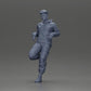 Diorama Modellbau Produktfoto 11: Miniaturfigur: Mann mit Kapuzenpullover & Cargohose, lässige Lehnpose (Ref Nr. A142)