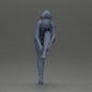 Diorama Modellbau Produktfoto 11: Diorama Figur: Miniaturfigur - Frau zieht roten High Heel an, stehende Pose für Diorama (Ref Nr. A112)