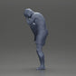 Diorama Modellbau Produktfoto 11: Diorama Figur: Kampfsport-Miniatur, Trittpose mit Kopfschutz, Handschuhen & Schienbeinschutz (Ref Nr. A122)