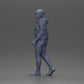 Diorama Modellbau Produktfoto 11: Diorama Figur: Bärtiger Mann in Winterkleidung, gehend - Diorama-Miniatur (Ref Nr. A129)