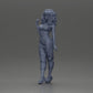 Diorama Modellbau Produktfoto 11: Miniaturfigur: Stehende Frau mit lockigem Haar in grünem Outfit, posierend (Ref Nr. A130)