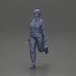 Diorama Modellbau Produktfoto 11: Dioramafigur: kräftige Frau im Fitness-Outfit, einbeinige Übung mit Kurzhanteln (Ref Nr. A105)
