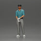 Diorama Modellbau Produktfoto 12: Diorama Figur: Miniatur-Golfer stehend mit Kappe, Handschuh und Golfschläger - Dioramafigur (Ref Nr. A143)