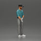 Diorama Modellbau Produktfoto 13: Diorama Figur: Miniatur-Golfer stehend mit Kappe, Handschuh und Golfschläger - Dioramafigur (Ref Nr. A143)