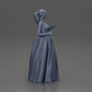 Diorama Modellbau Produktfoto 16: Diorama Figur: Miniatur-Braut in bodenlangem weißen Kleid mit Blumenstrauß (Ref Nr. A132)