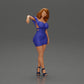 Diorama Modellbau Produktfoto 1: Diorama Figur: Diorama-Miniatur - Figur in blauem Kleid & High Heels in eleganter Pose (Ref Nr. A127)