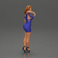 Diorama Modellbau Produktfoto 2: Diorama Figur: Diorama-Miniatur - Figur in blauem Kleid & High Heels in eleganter Pose (Ref Nr. A127)