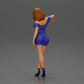 Diorama Modellbau Produktfoto 4: Diorama Figur: Diorama-Miniatur - Figur in blauem Kleid & High Heels in eleganter Pose (Ref Nr. A127)