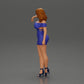 Diorama Modellbau Produktfoto 5: Diorama Figur: Diorama-Miniatur - Figur in blauem Kleid & High Heels in eleganter Pose (Ref Nr. A127)