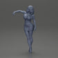 Diorama Modellbau Produktfoto 6: Diorama Figur: Diorama-Miniatur - Figur in blauem Kleid & High Heels in eleganter Pose (Ref Nr. A127)