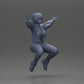 Diorama Modellbau Produktfoto 7: Miniaturfigur - Sitzendes Mädchen mit ausgestreckten Armen, Sportkleidung (Ref Nr. A80)