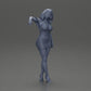 Diorama Modellbau Produktfoto 7: Diorama Figur: Diorama-Miniatur - Figur in blauem Kleid & High Heels in eleganter Pose (Ref Nr. A127)