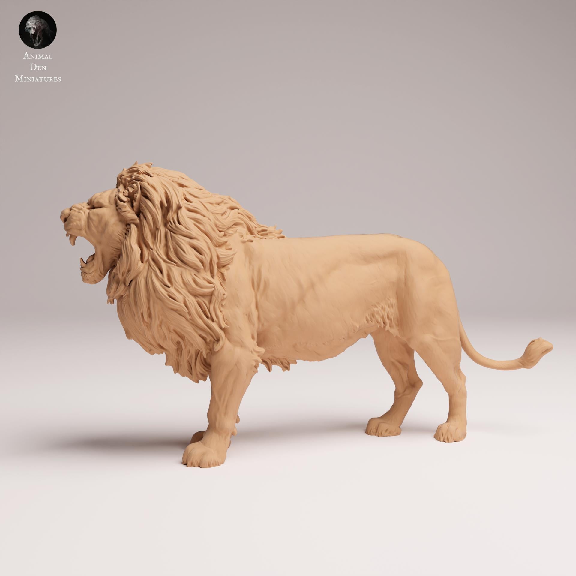 Produktfoto Tier Figur Diorama, Modellbau: 0: Wildtier Figur: brüllender Löwe – Lion Roar (Ref 25_08_05)