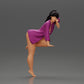 Diorama Modellbau Produktfoto 0: Diorama-Miniatur: Weibliche Figur im langen Hemd und Bikini, am Tisch lehnend (Ref Nr. A52)