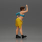 Diorama Modellbau Produktfoto 2: Miniaturfigur: Mädchen in Top & Shorts, Shirt um Hüfte gebunden, Arm erhoben (Ref Nr. A56)
