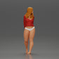 Diorama Modellbau Produktfoto 2: Weibliche Miniaturfigur für Diorama, Bikini & Langarmshirt, Hände hinten (Ref Nr. A53)