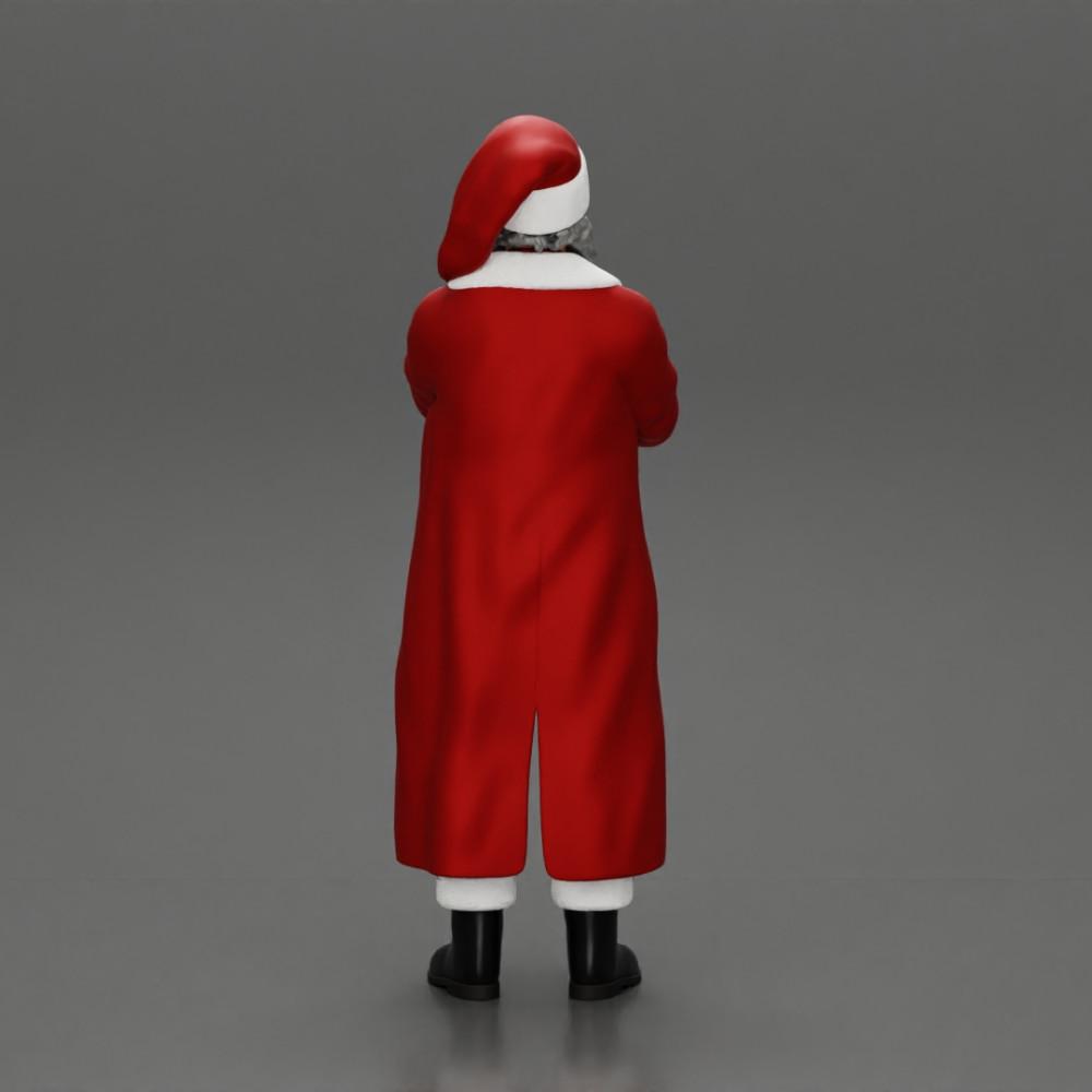 Diorama Modellbau Produktfoto 3: Weihnachtsmann-Miniatur, stehend mit verschränkten Armen für Diorama (Ref Nr. A51)