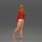 Diorama Modellbau Produktfoto 3: Weibliche Miniaturfigur für Diorama, Bikini & Langarmshirt, Hände hinten (Ref Nr. A53)