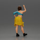 Diorama Modellbau Produktfoto 3: Miniaturfigur: Mädchen in Top & Shorts, Shirt um Hüfte gebunden, Arm erhoben (Ref Nr. A56)