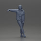 Diorama Modellbau Produktfoto 6: Diorama-Figur Frau mit Kopftuch und Jacke, am Auto lehnend, Arm ausgestreckt (Ref Nr. A59)