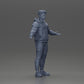 Diorama Modellbau Produktfoto 7: Miniaturfigur Asiatischer Mann in Kapuzenpullover, Arme seitlich erhoben (Ref Nr. A60)