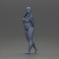 Diorama Modellbau Produktfoto 7: Weibliche Miniaturfigur für Diorama, Bikini & Langarmshirt, Hände hinten (Ref Nr. A53)