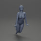Diorama Modellbau Produktfoto 7: Diorama-Miniatur: Frau im Einteiler-Badeanzug am Poolrand, nach vorn geneigt (Ref Nr. A55)