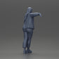 Diorama Modellbau Produktfoto 8: Diorama-Figur Frau mit Kopftuch und Jacke, am Auto lehnend, Arm ausgestreckt (Ref Nr. A59)