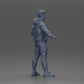 Diorama Modellbau Produktfoto 8: Miniaturfigur Asiatischer Mann in Kapuzenpullover, Arme seitlich erhoben (Ref Nr. A60)