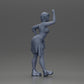 Diorama Modellbau Produktfoto 8: Miniaturfigur: Mädchen in Top & Shorts, Shirt um Hüfte gebunden, Arm erhoben (Ref Nr. A56)