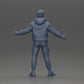 Diorama Modellbau Produktfoto 9: Miniaturfigur Asiatischer Mann in Kapuzenpullover, Arme seitlich erhoben (Ref Nr. A60)
