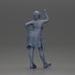 Diorama Modellbau Produktfoto 9: Miniaturfigur: Mädchen in Top & Shorts, Shirt um Hüfte gebunden, Arm erhoben (Ref Nr. A56)