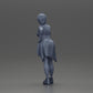Diorama Modellbau Produktfoto 10: Miniaturfigur: Mädchen in Top & Shorts, Shirt um Hüfte gebunden, Arm erhoben (Ref Nr. A56)