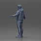Diorama Modellbau Produktfoto 10: Miniaturfigur Asiatischer Mann in Kapuzenpullover, Arme seitlich erhoben (Ref Nr. A60)