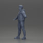 Diorama Modellbau Produktfoto 11: Miniaturfigur Asiatischer Mann in Kapuzenpullover, Arme seitlich erhoben (Ref Nr. A60)