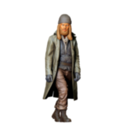3DP Miniatures 0: Stehende Figur: Mann mit langem Mantel, Mütze, Handschuhen & Stiefeln (Ref. Nr. 494)