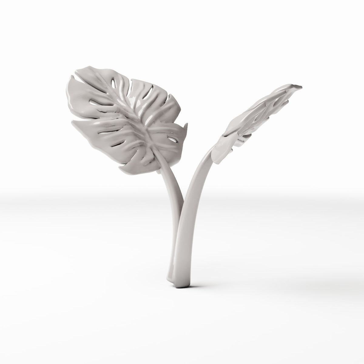 Diorama Modellbau Produktfoto 0: Diorama Pflanzen: Monstera mit zwei Blättern (Ref. 480D)
