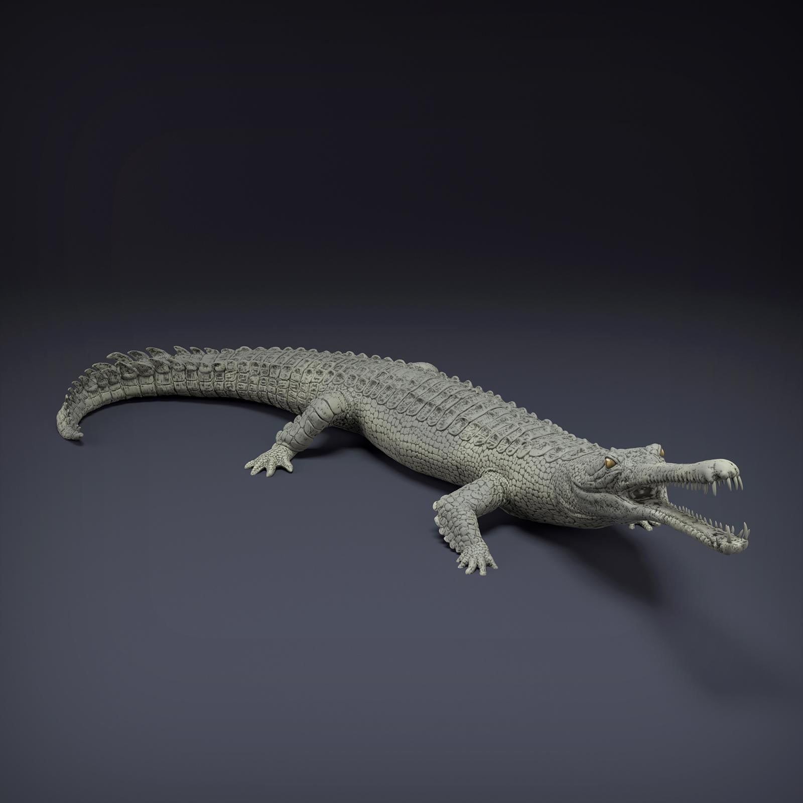 Produktfoto Tier Figur Diorama, Modellbau: 0: Dschungel Tier Figur: Gangesgavial – Gharial (Ref 01_01_80)
