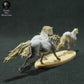 Produktfoto Tier Figur Diorama, Modellbau: 0: Wildtier Figur: rennende Camargue-Pferde (Ref 01_01_73)