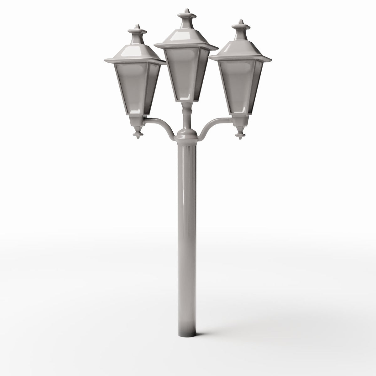 Diorama Modellbau Produktfoto 0: Diorama Infrastruktur: Antiker Straßenlaternenmast mit drei Leuchten (Ref. 504D)
