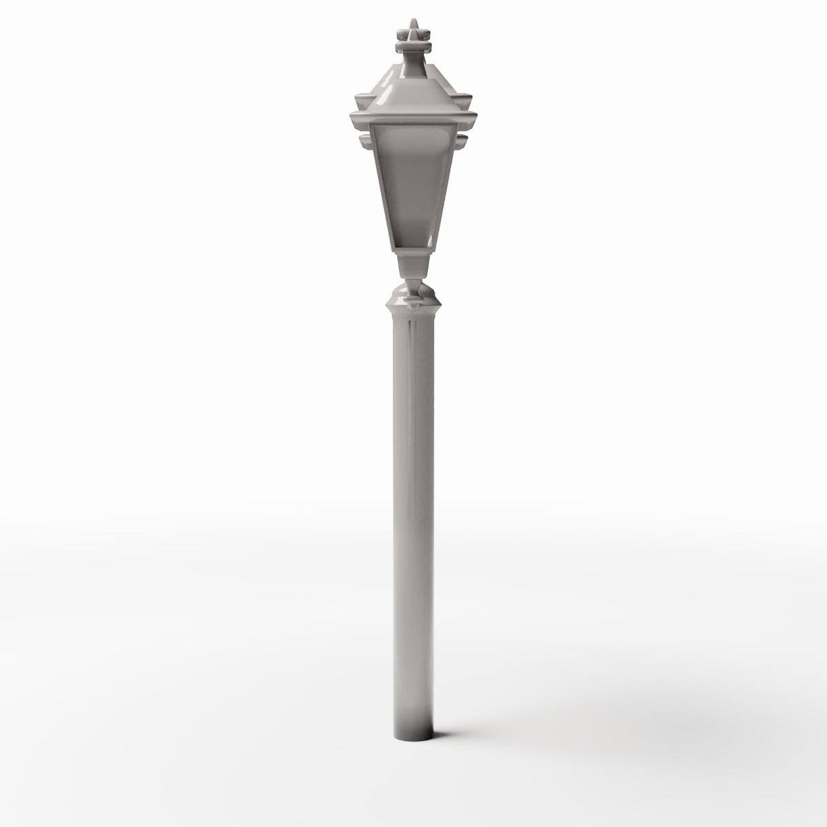 Diorama Modellbau Produktfoto 2: Diorama Infrastruktur: Antiker Straßenlaternenmast mit drei Leuchten (Ref. 504D)