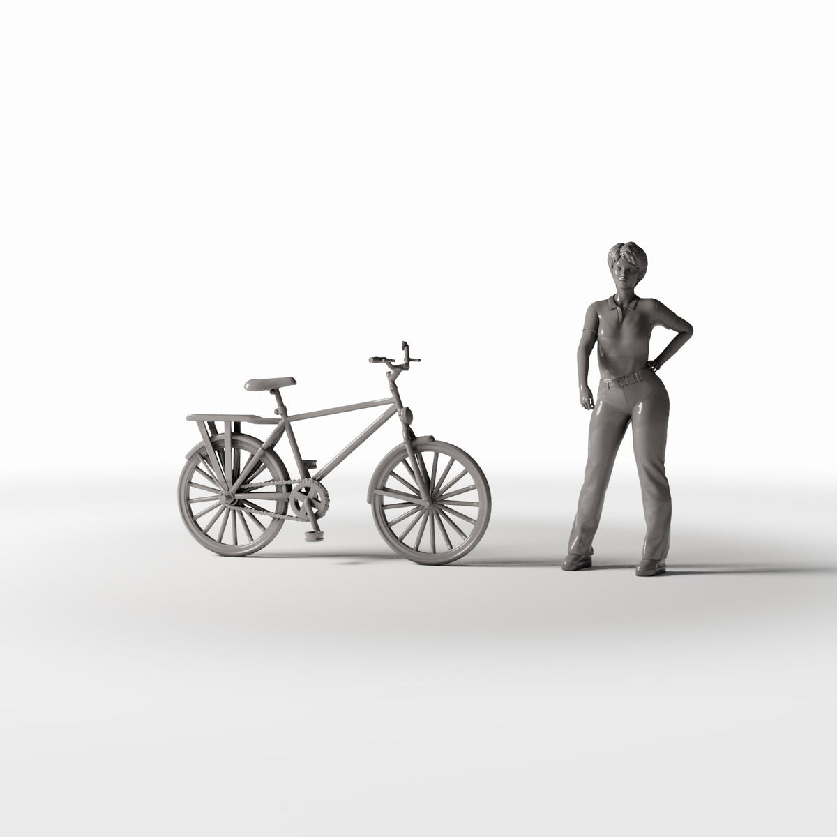 Diorama Modellbau Produktfoto 1: Diorama Straße: Fahrrad mit hinterem Sitz (Ref. 604D)