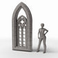 Diorama Modellbau Produktfoto 1: Diorama Gebäude: Gotisches Kirchenfenster, schmal (Ref. 666D)