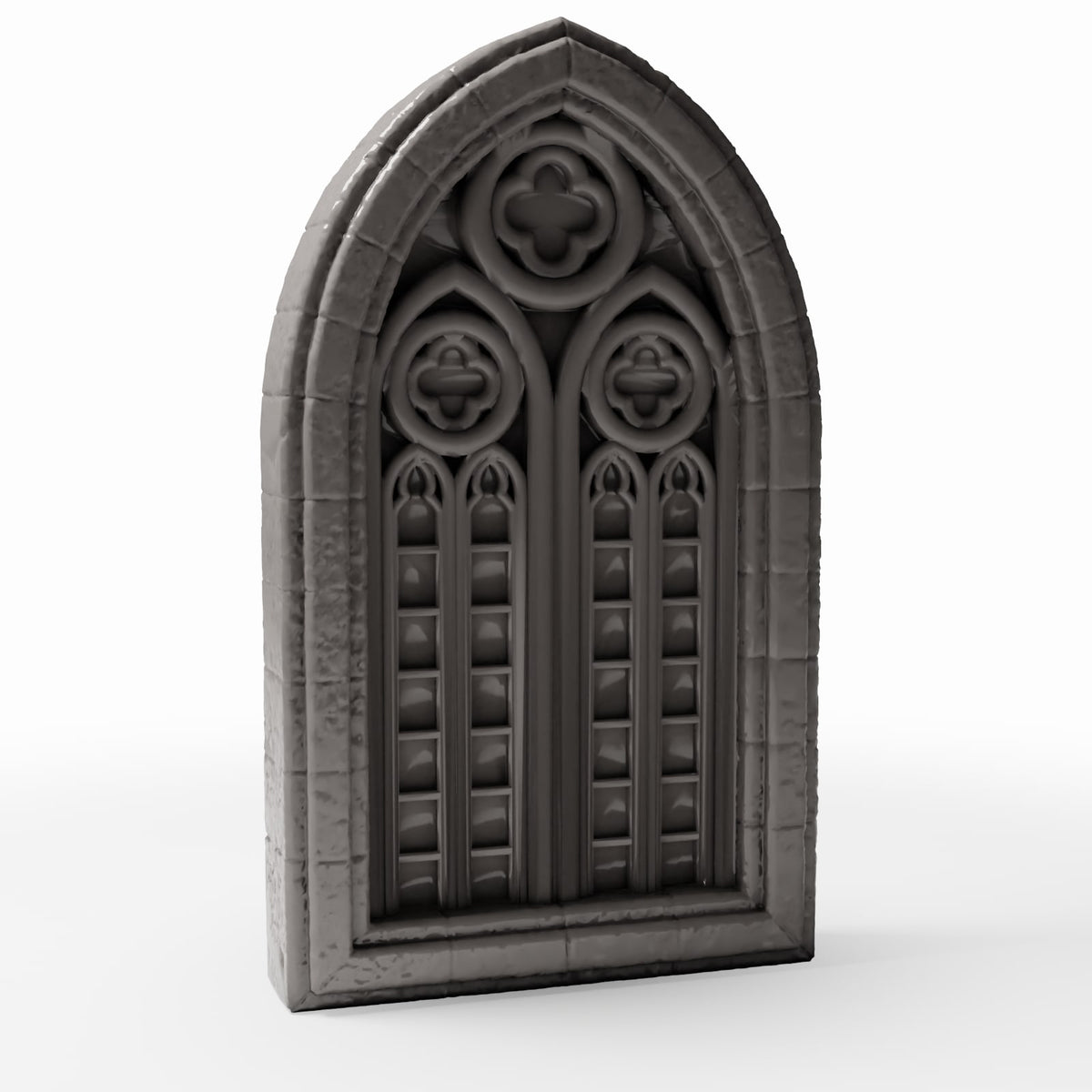 Diorama Modellbau Produktfoto 3: Diorama Gebäude: Gotisches Kirchenfenster breit (Ref. 678D)