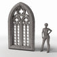 Diorama Modellbau Produktfoto 1: Diorama Gebäude: Gotisches Kirchenfenster als halbes Fensterelement (Ref. 679D)